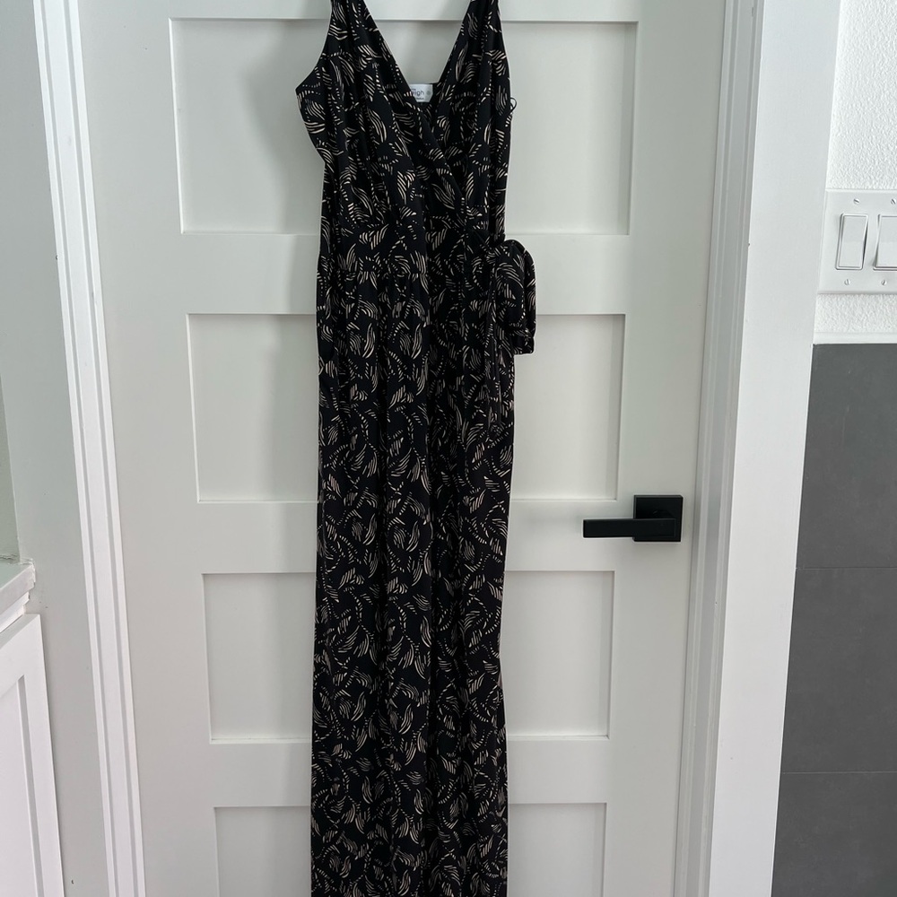 Kaileigh Black and Light Tan / Cream Jumpsuit